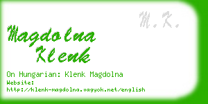 magdolna klenk business card